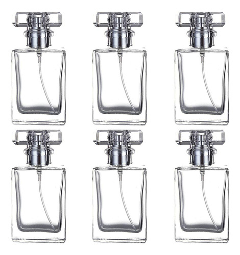 Paquete De 6 Botellas De Perfume Recargables Transparentes D