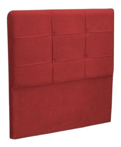  Cabeceira de cama box JS Móveis London 1 corpo 90cm x 106cm Suede vermelha