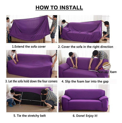 Funda Elástica De Sofá Protector De Sillón 2 Plazas Lavable