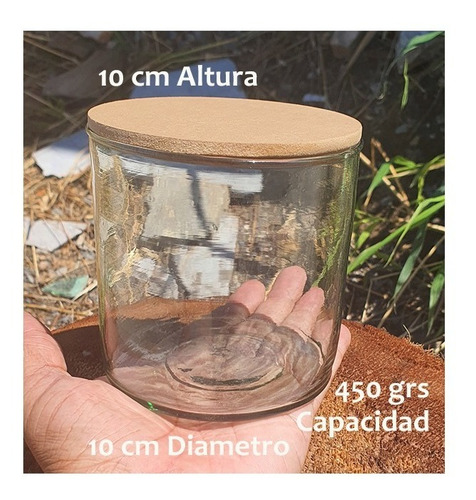 Imagen 2 de 5 de Frascos / Cilindro 10x10cm Para Velas C/ Tapa Mdf Paq 10pz