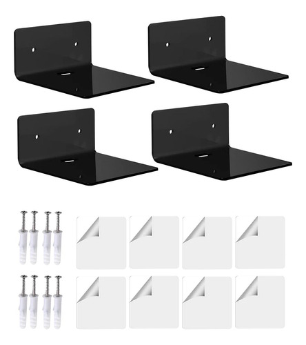 4x Estantes De Pared Soporte De Montaje En Pared Tv Top Box