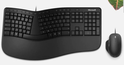 Combo Teclado Y Mouse Ergonomico Microsoft Con Cable