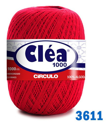 Linha Cléa 1000m Círculo Crochê Cor 3611 - Rubi