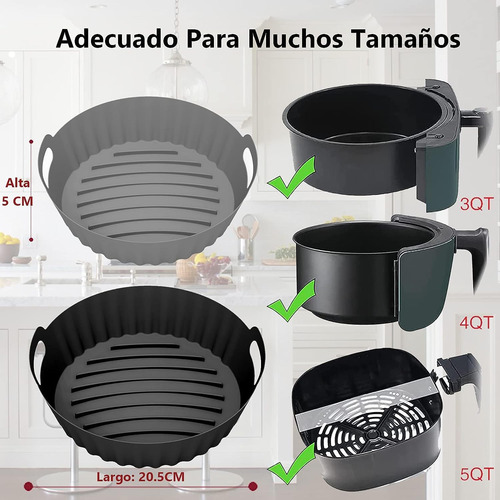 Silicona Freidora Aire 3 Pcs Air Fryer Silicon Y 2 Guantes