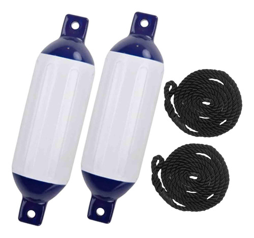 2 Protectores De Guardabarros Para Barcos, Cuerda G2 Negra