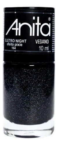 Esmalte Anita Eletro Night Efeito Pixie 164 10ml Preto