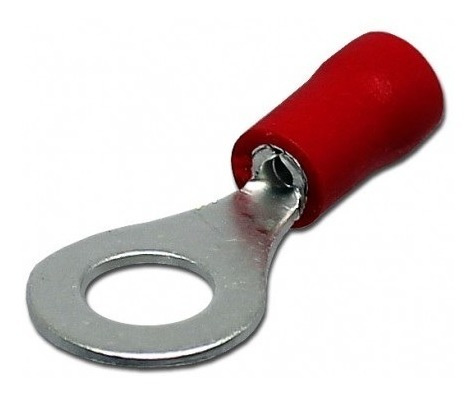 Terminal Anillo 6,4mm(1/4 ) Rojo Ebchq Pack 100unids