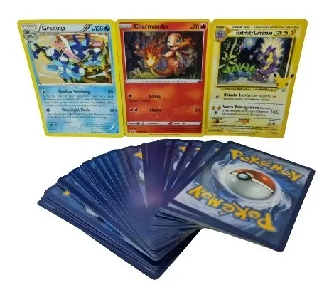 50 Cards Pokémon ORIGINAIS Aleatórios (sem repetir) + 1 Pokémon V OU GX + 1  Pokémon VSTAR (SORTIDO) - COPAG - Deck de Cartas - Magazine Luiza