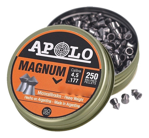 Balines Apolo Magnum Cal 4,5 Mm 8,48 Gr 250 Microcalibrados