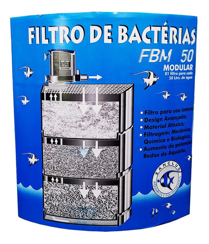 Zanclus Filtro De Bactérias 3 Gavetas - Fbm 50 - Até 50 L