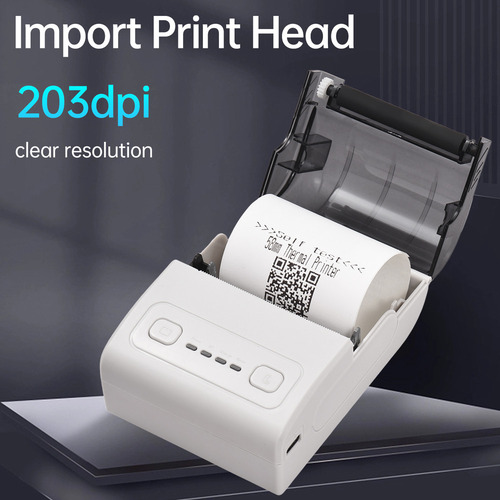 Bisofice Mini Impressora Térmica Portátil Sem Fio Usb