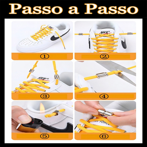 Elastic Shoelace Lacarco para hombre y mujer, zapatillas para correr, color naranja fosforescente