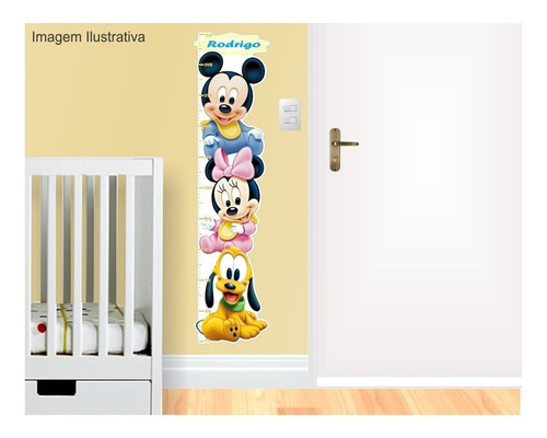 Adesivos Régua Do Crescimento Disney Baby C/ Nome Da Criança