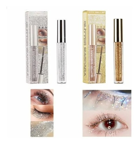 Imagen 2 de 4 de Pack Mascaras De Pestañas Rimel De Ojos Glitter Polvo Hada