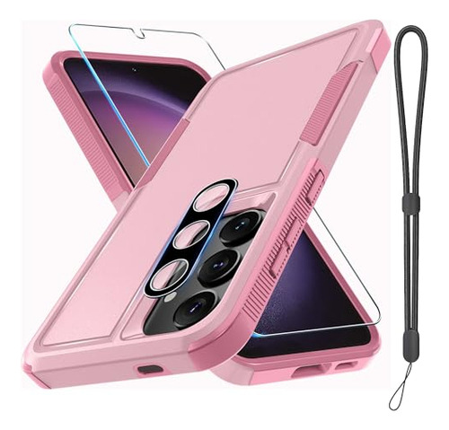 Funda Para Galaxy S24 Plus Cute Rosa Uso Rudo