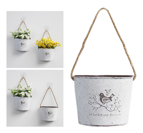 Cesta Colgante De Hierro, Maceta, Soporte Para Plantas, Para