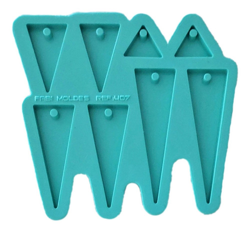 Molde Silicone Resina Jóia Brinco Pingente Colar Triangulos