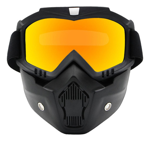 Gafas De Moto Con Protector Facial Desmontable A Prueba De