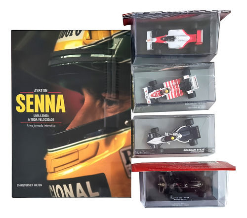 Ayrton Senna: Uma Lenda A Toda Velocidade - Edição Especial De Colecionador - Kit Com 4 Miniaturas, De Hilton, Christopher. Editorial Global Editora, Capa Dura, Edição 1 Em Português, 2024