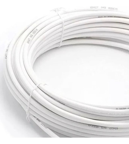 Cable Coaxial Rg6 Cabletech Trishield Imp. Blanco X100 Mts 