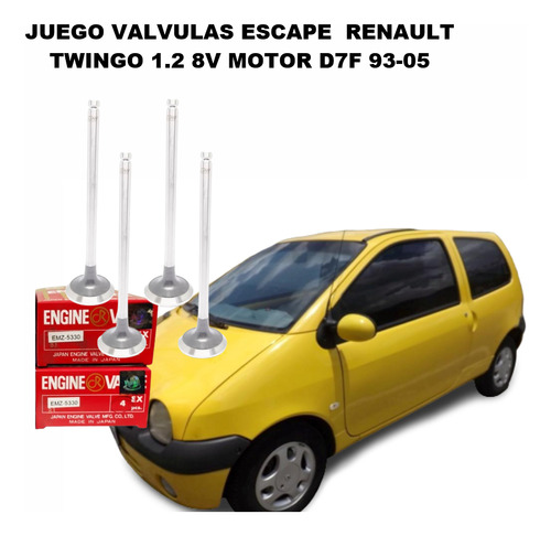 Juego Valvulas Escape  Renault Twingo 1.2 8v Motor D7f 93-05
