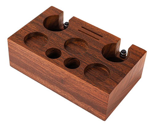 Walnut Espresso Tamp Mat Stand Estación De Apisonamiento De