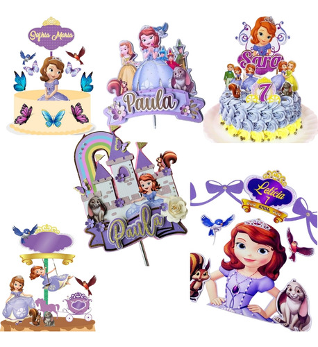 Arquivo Corte Topo De Bolo - Princesa Sofia 10 Temas Combo