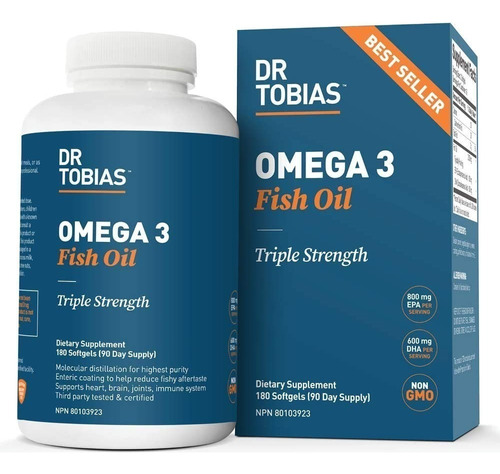 Dr. Tobias Omega-3, Triple Fuerza 2000 Mg , 180 Caps ,