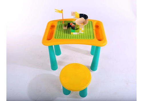 Mesa Didactica Con Juego De Bloques Para Niños Incluye Silla