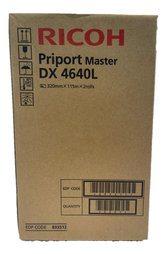 Master Ricoh Priport Dx 4640 Original 893512 Dx4046 X Unidad
