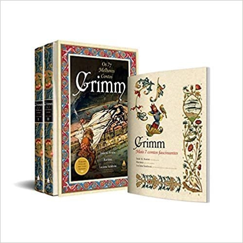 Os 77 Melhores Contos De Grimm - Edição de Luxo com Livreto 2 Volumes, de Irmãos Grimm. Editora Nova Fronteira, capa dura em português, 2020