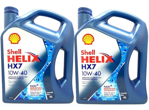 Aceite 10w40 Semi Sintético Shell Helix Hx7 X 8 Lts Original