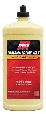Malco Nano Care - Cera En Crema De Plátano, Brillo Profund.
