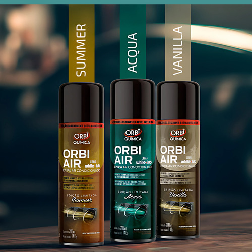 Kit 4 Limpa Ar Automotivo Orbi Air Novas Fragrâncias