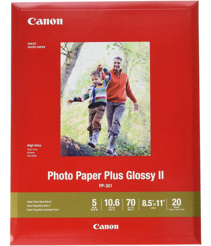 Canon Papel Fotografico Plus Glossy Ii 8.5 X 11 20 Hojas