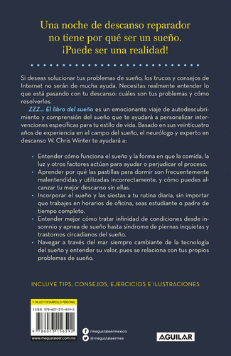 ZZZ... El libro del sueño: La solución a todos tus problemas de descanso, de Winter, Chris. Salud Editorial Aguilar, tapa blanda en español, 2017