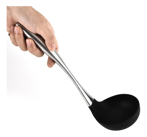 Cuchara De Cocina De Silicona Con Mango De Acero Inoxidable,
