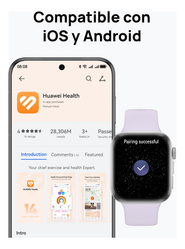 Smartwatch Huawei Watch Fit 4 reloj inteligente con gps color Gris