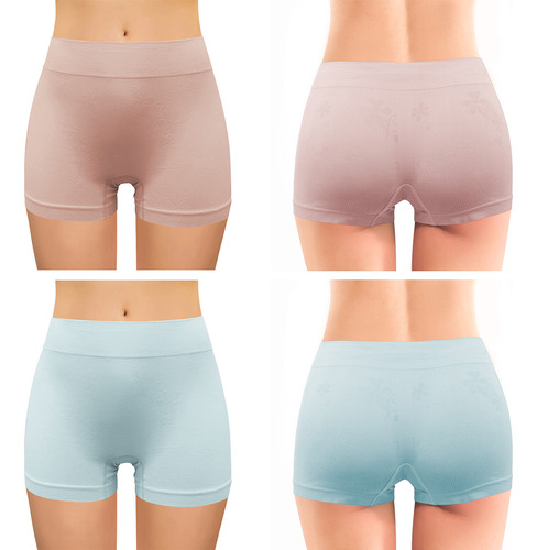 Lencería Boxer Short Mujer Suave Cómodo Microfibra 12 Piezas