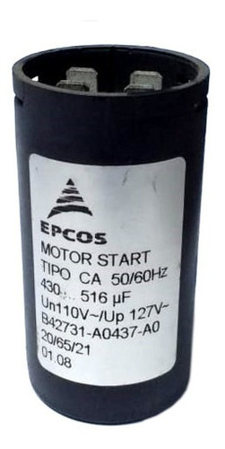 Capacitor Condensador Lavarropas Epcos 430 516 Uf