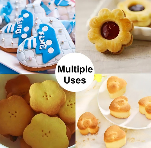 Mini Cortadores Moldes De Galletas Frutas Verduras Masas Color Azul