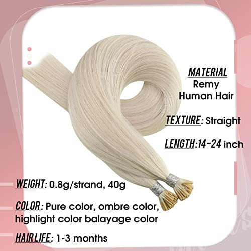 Moresoo I Tip Humana Extensiones De Pelo 100 Natural 1j5sj