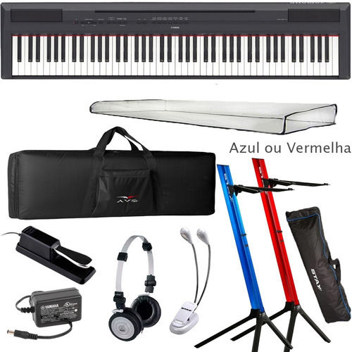 Imagem 1 de 4 de Piano Digital Yamaha P125 + Kit