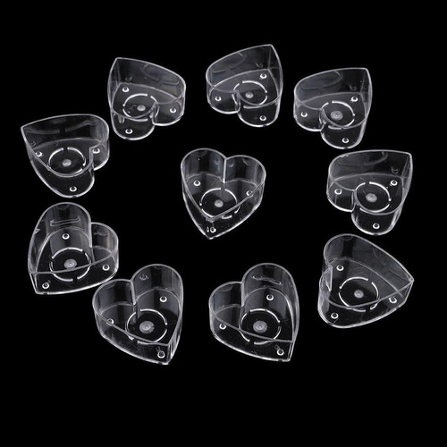 40 Piezas Amor Corazón En Forma De Plástico Transparente