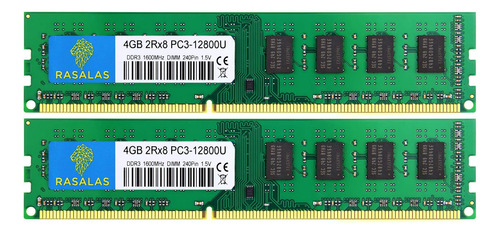 Rasalas 8gb Ddr3 Kit (2x 4gb) Pc3-12800 Ddr3 1600 Ddr3 Ram 8