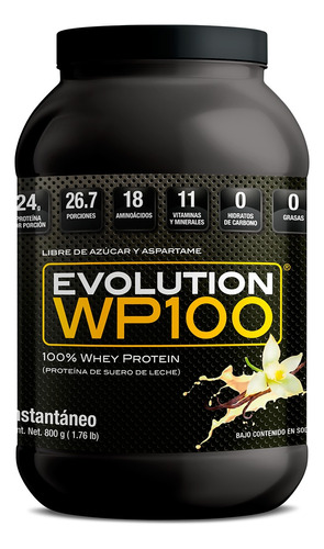 Evolution Proteina Suero De Leche (whey) Wp100 800 G Sabores Sabor Vainilla