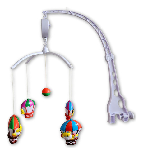 Mobile Bebe Musical Infantil Para Berço - Balão Mágico Cor Branco