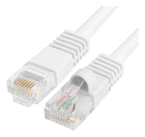 Cable Patch Cord Utp A Utp Cat 5e 3mts Blanco Vapex