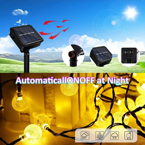 Guirnalda De Luces Led 5m Exterior 20 Focos Jardín Navidad