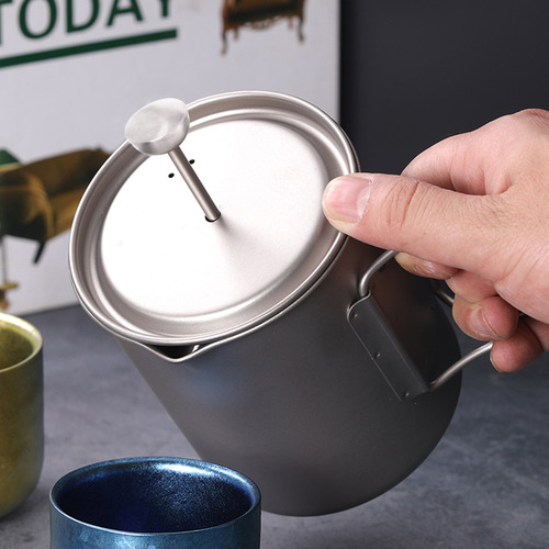 Taza De Café De Titanio Con Olla, Olla Para Cocinar Café Fra